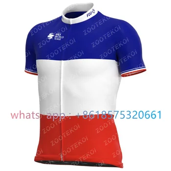 Groupama FDJ 2021 Чемпион Франции Prime Team Велосипедная Одежда Велосипедная Майка Ropa Мужская Велосипедная Летняя Велосипедная Майка hort jersey
