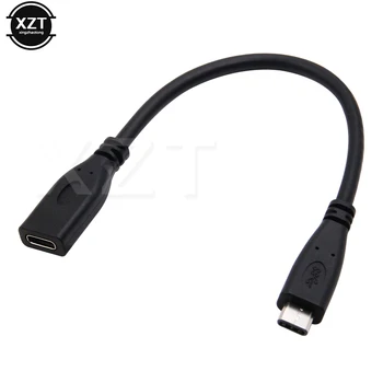 20 см USB Type C от мужчины к женщине USB 3.1 удлинитель удлинительный кабель короткий кабель для передачи данных для телефона Huawei Ноутбук компьютер