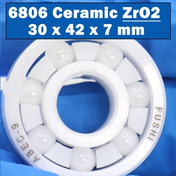 6806 полностью керамический подшипник (1 шт.) 30*42*7 Материал мм ZrO2 6806CE Все шарикоподшипники из циркониевой керамики 6806