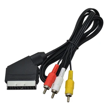 1,8 М Композитный кабель-адаптер AV-видео для телевизора RGB Line Scart на 3 RCA видеокабель для консоли NES Аксессуар Прямая поставка