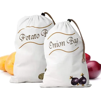 1 шт. Сумка для хранения свежего картофеля и лука на кухне, сумка для хранения овощей в холодильнике, Органайзер для брезентовых пакетов большого размера
