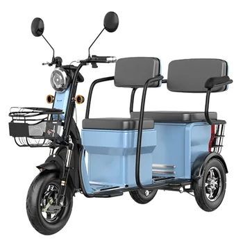 Электрический трехколесный велосипед 48/60/72 В, Электромобиль высокой мощности, Пассажирское И грузовое Транспортное средство двойного назначения с двойной системой управления
