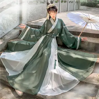 Традиционное Женское платье Hanfu с вышивкой в Древнекитайском стиле, Сценический костюм Для Красивого Танца Hanfu Originale, Наряды Принцессы