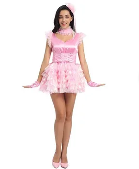 Милое Сексуальное женское Пышное розовое платье для танцев от Sissy Joline Prissy, одежда для переодевания через плечо, может быть настроена по индивидуальному заказу