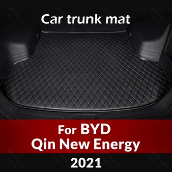 Коврик в багажник автомобиля для BYD Qin New Energy 2021 Пользовательские Автомобильные Аксессуары Украшение интерьера Автомобиля ковер для грузового лайнера
