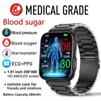 2023 Новые Смарт-Часы для измерения уровня сахара в крови Мужские Sangao Laser Treat Health Частота Сердечных Сокращений Кровяное Давление Спортивные Умные Часы Женские Часы С Глюкометром
