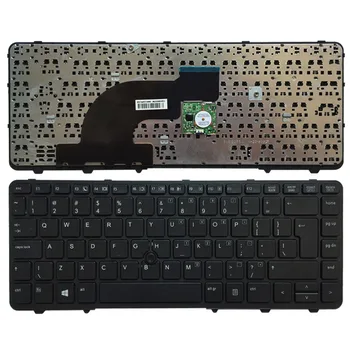 Клавиатура с пользовательским интерфейсом для ноутбука HP PROBOOK 640 G1 645 G1, черная, с указателем мыши