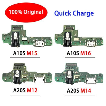 100% Оригинальное USB Зарядное Устройство Зарядная Плата Док-порт Разъем Гибкий Для Samsung A10S A107 A107F A20s A207 A207F M12 M14 M15 M16