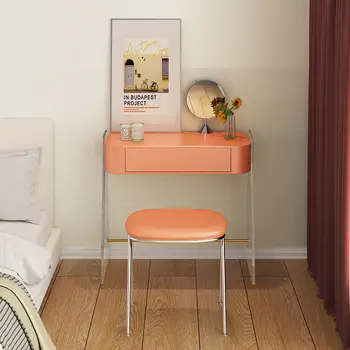 Чистый красный ins современный минималистский комод для спальни в маленькой квартире прикроватный столик для макияжа табурет для макияжа легкая роскошь