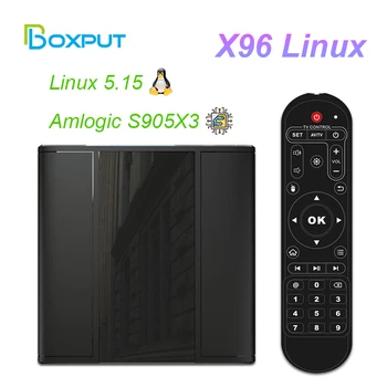 X96 Linux 5.15 OS Телеприставка BT 4.2 2.4G/5G WiFi TV Box Amlogic S905X3 4 ГБ 32 ГБ Проигрыватель цифровых Вывесок Media