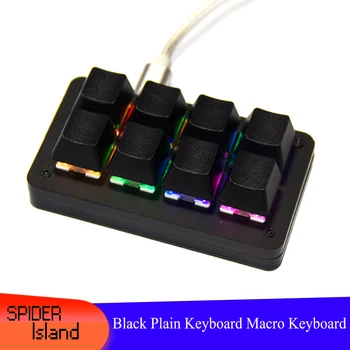 Макрофункция Сочетание клавиш Механическая Клавиатура RGB Подсветка 8 клавиш Самонастраивающееся определение полностью Черная клавиатура с программным обеспечением