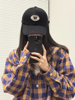 Шляпа, японская модная винтажная кепка с вышитым алфавитом, женская маленькая нейтральная повседневная бейсболка, мужская