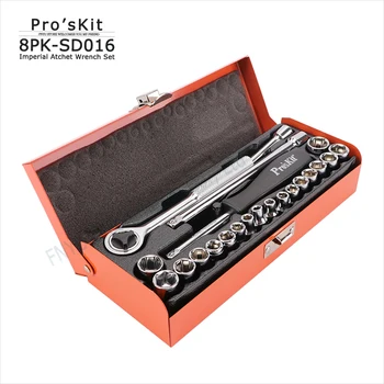 8PK-SD016 23в1 Proskit Многофункциональный дюймовый ключ с храповым механизмом, набор отверток с втулкой, Группа Инструментов для обслуживания двигателя и машины