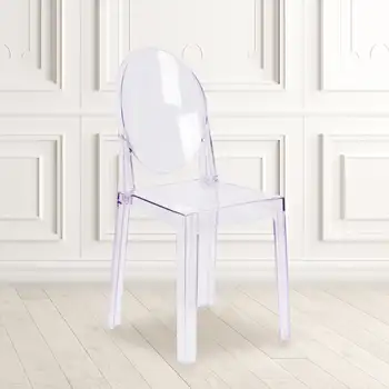 Флэш-мебель Ghost Стул с овальной спинкой из прозрачного хрусталя