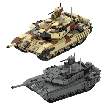 1380шт WW2 Военный MOC Масштаб 1: 35 T-90 MS v2 основные боевые танки Модель креативные идеи высокотехнологичный детский Подарок Бронированный автомобиль Блоки