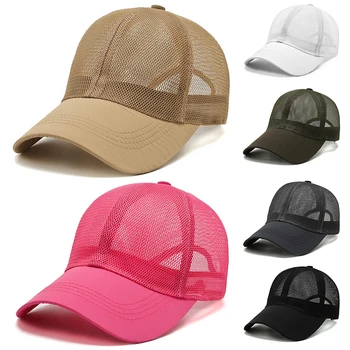 Новые мужские кепки, летняя бейсболка с полной сеткой, шляпы для пеших прогулок, гольфа, бега, Женские кепки Gorras, быстросохнущая солнцезащитная шляпа Snapback