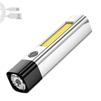Мини Светодиодный фонарик USB Перезаряжаемые фонарики Водонепроницаемый фонарик Аварийный фонарик для кемпинга Пеших Прогулок Езды на Велосипеде