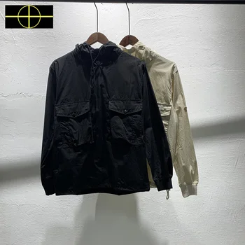 Дизайнерские Классические куртки С капюшоном, куртка с вышивкой в виде нашивки с призраком, Мужские Женские пуловеры, пальто со значком