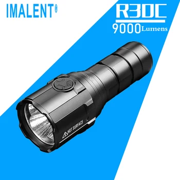 IMALENT R30C EDC светодиодный фонарик 9000 люмен Type-C USB, тактический фонарик на батарейках 21700 для охоты, поиска и спасения