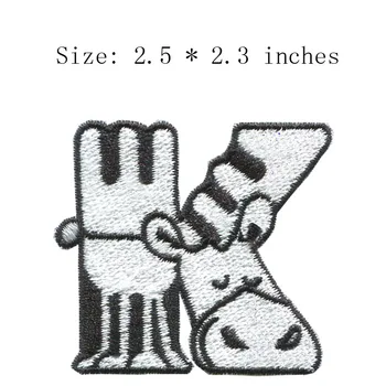 Черно-белая нашивка с вышивкой K шириной 2,5 дюйма DIY для военной нашивки/аппликация с вышивкой/художественная нашивка