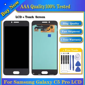100% Протестированный ЖК-экран (TFT) Сенсорная панель для Samsung Galaxy C5 Pro C5010 Дисплей Дигитайзер Полная Сборка Замена Телефона