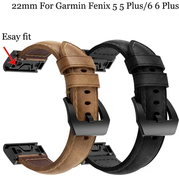 22 мм Спортивные часы браслет ремешки для часов ремешок из натуральной кожи браслет аксессуары браслет для Garmin Fenix 5 5plus/6 6plus