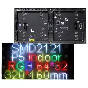 Внутренняя панель SMD2121 RGB P5 Led 320x160 мм 64x32 Пикселей Видеостена Letrero Led Программируемая
