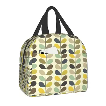 Многофункциональная термоизолированная сумка для ланча Orla Kiely в скандинавском цветочном стиле, Переносная сумка для ланча на открытом воздухе, коробка для хранения продуктов для пикника