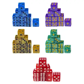 10 шт. 6-сторонние кубики для вечеринок Кубики D6 Игровые Кубики Математические обучающие игрушки Развлекательные игрушки для ролевых игр Карточные игры