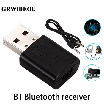 GRWIBEOU Новый USB Беспроводной приемник Bluetooth 5,0 Адаптер 3,5 мм USB AUX Аудио Моно Музыкальный приемник для автомобильного телевизора, гарнитуры, динамиков