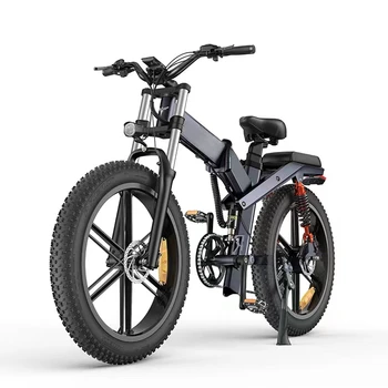 ENGWE X26 Электрический мотоцикл 48V28Ah 1000W 26-дюймовые толстые шины для бездорожья, электрический велосипед с гидравлическим маслом, электрический горный велосипед