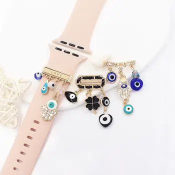 Аксессуары, украшение для ремешка для часов, Новая металлическая цепочка, декоративное кольцо, модный ремешок, подвески на запястье для Apple Watch Band