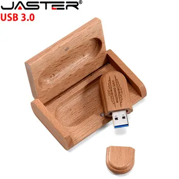 Деревянная подарочная коробка USB 3,0 Флэш-накопитель с Бесплатным Пользовательским логотипом, флеш-накопитель Высокой Скорости, Карта памяти Реальной емкости 64 ГБ/32 ГБ/16 ГБ/8 ГБ/4g U Диск