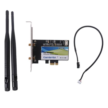 PCIE WiFi Card Адаптер Bluetooth Двухдиапазонная Беспроводная Сетевая карта Repetidor Adaptador для Настольного ПК Wi-Fi Антенна PCI- M.2