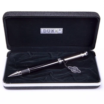 Duke Металлическая шариковая ручка из черного и серебристого углеродного волокна, Деловая ручка для письма DRP028