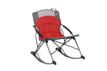 Походное кресло-качалка, красное и серое, для взрослых